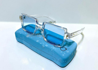 Lunettes de soleil Moscot Avec Étui Bleu Ciel 