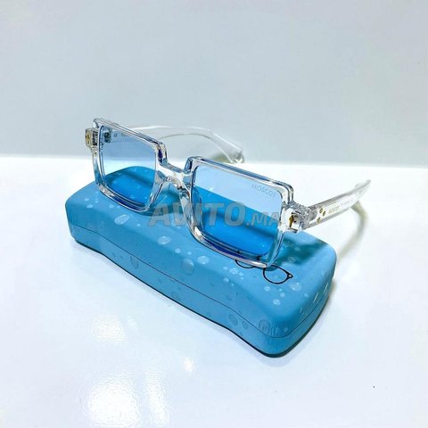 Lunettes de soleil Moscot Avec Étui Bleu Ciel 