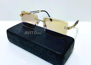 Lunettes de soleil Cartier Avec Étui Noir 