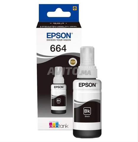 Epson 664 BK  Noir Bouteille d'encre d'origine 
