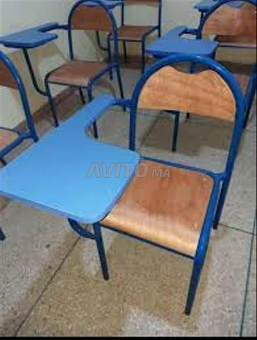 Chaise semi métallique avec écritoire Fixe en Bois