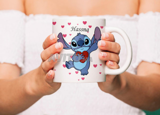 كأس ستيتش مخصص باسمك / mug stitch