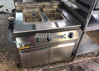 friteuse double sur placard gaz 