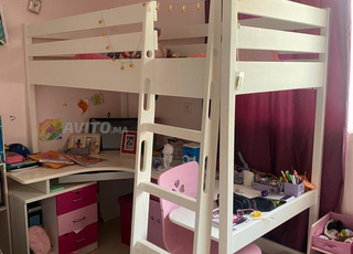 lit avec bureau intégré 