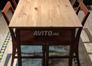 PINNTORP table 125x75 lbrwn stnd/red stnd