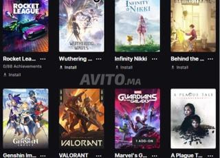 compte epic games plien de jeux 