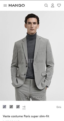 Veste costume Paris super slim-fit (neuf)