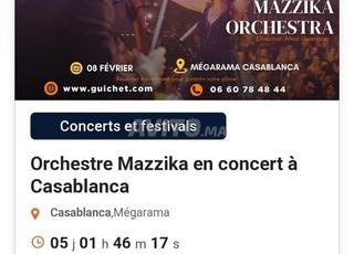 Ticket Grand concert Mazzika megarama casa