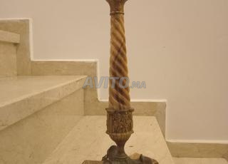 abat-jour en marbre et cuivre