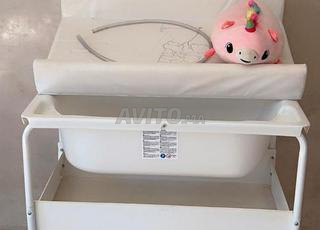 baignoire bebe avec rangements et table a langer
