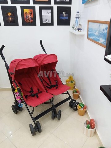 poussette jumeaux original canne 