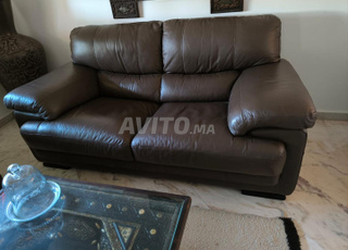 Canapés 100 pourcent en cuir véritable