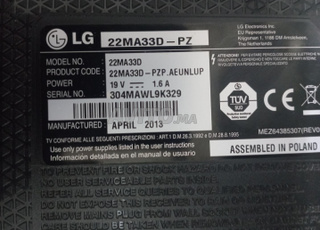 tv LG 22 led n9ia khdama b lbsma