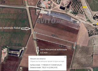 TERRAIN AGRICOLE ROUTE RABAT 