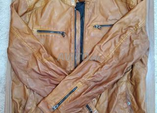 Jackete cuire maron XL