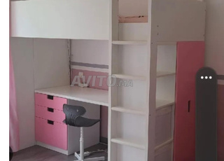 lit mezzanine enfants avec bureau   