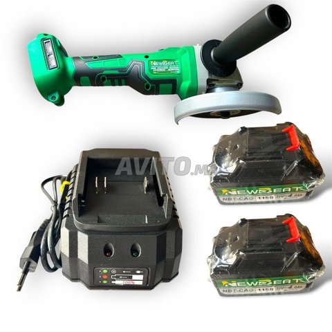 Meuleuse d’Angle Sans Fil 115mm, X2 batterie 21V