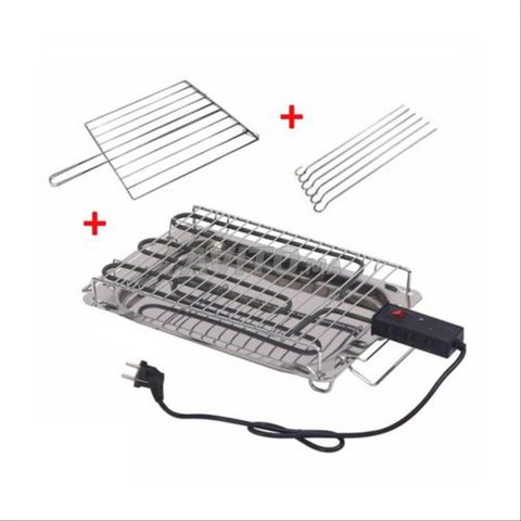 Kenz Barbecue electrique grille 6 brochettes 2250W