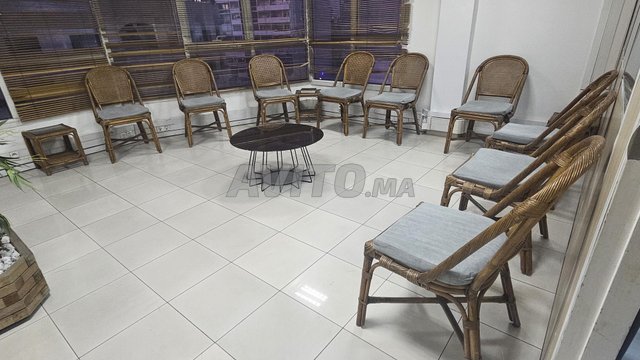 Chaise rotin robuste avec assise