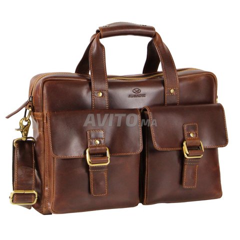 sac cuir véritable Cartable PC portable original