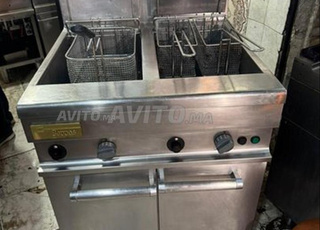 friteuse double sur placard gaz 