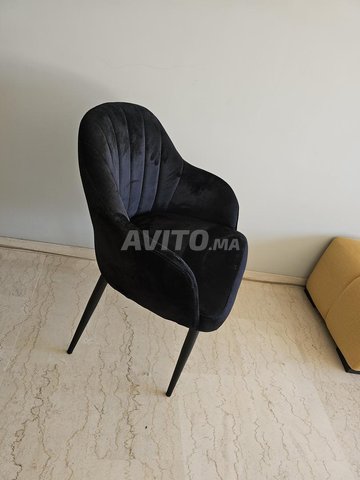 6 Chaises velours