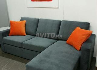 canapé d'angle gris