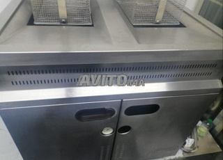 friteuse double sur placard gaz 