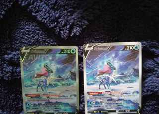 DEUX CARTE POKÉMON SUICUNE  (PRIX NÉGOCIABLE)