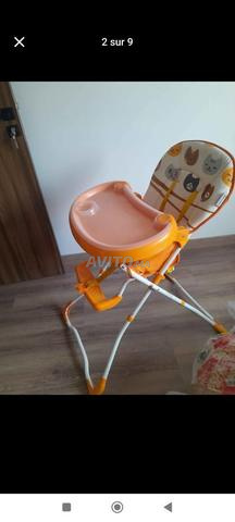 chaise haute , balançoire et roulette pour bébé  - 2