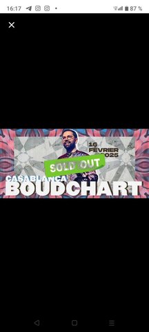 tickets boudchar le 16 vip