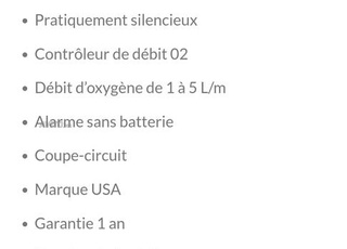 concentrateur d’oxygène Perfecto neuf 