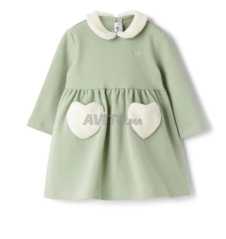 Robe verte à appliquée cœur IL GUFO