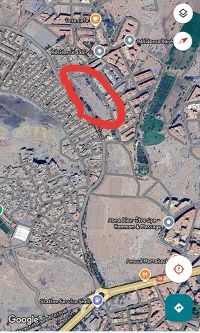 Terrain de 1700m² à Gueliz, Marrakech (Akioud)