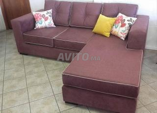 canapé d'angle violet