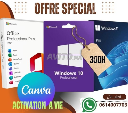 activation windows 10&11 et canva aussi lifetime