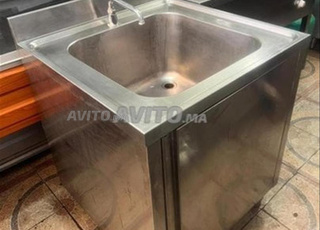 plonge levier inox simple meuble 