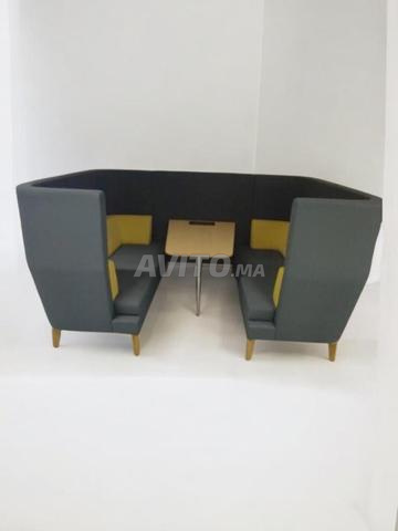 Canapé Lyndon Design Entente 4 places Gris/jaune