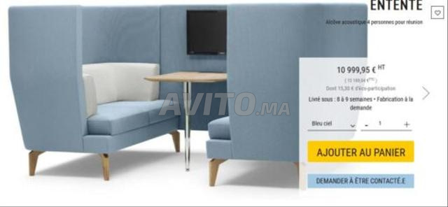 Canapé Lyndon Design Entente 4 places Gris/jaune