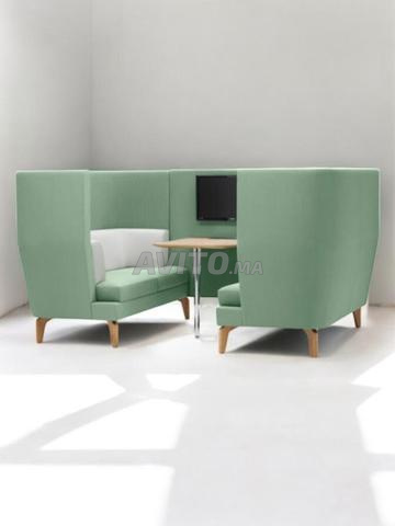 Canapé Lyndon Design Entente 4 places Gris/jaune