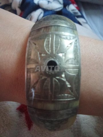  bracelet en corne et argent