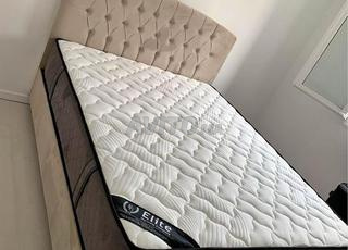 tête de lit capitonnée beige