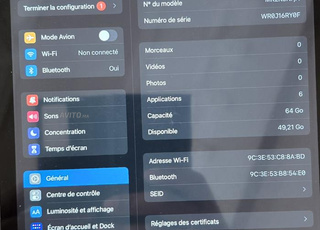 ipad 9eme génération import de france 