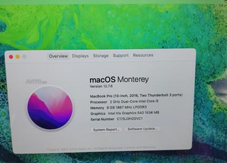 MacBook pro 2016 13 INCH TRÈS BONNE ETAT