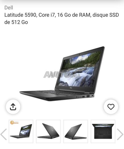 Dell Latitude 5590, Core i7, 16 Go de RAM,