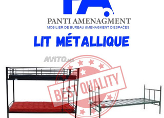 سرير معدني بتصميم عصري/lit métallique