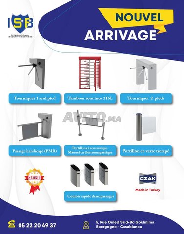 TOURNIQUETS-CONTROLE D'ACCES
