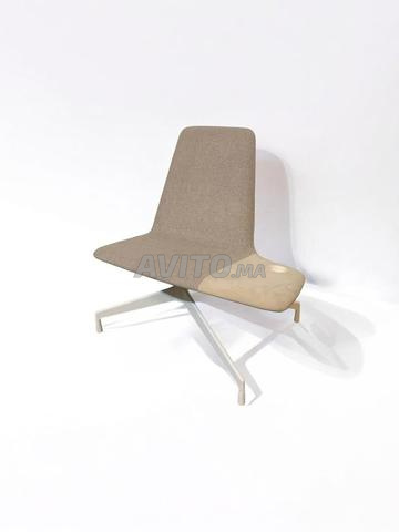 Fauteuil contemporain HARBOR Haworth tissu beige