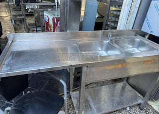 plonge levier double inox 