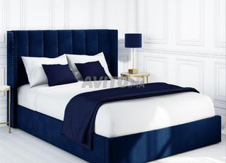 tête de lit bleu foncé